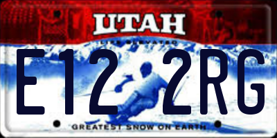 UT license plate E122RG
