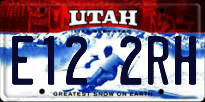 UT license plate E122RH