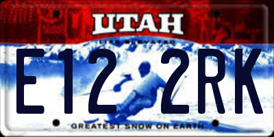 UT license plate E122RK