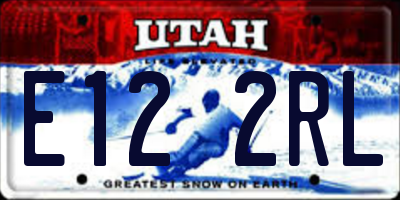 UT license plate E122RL