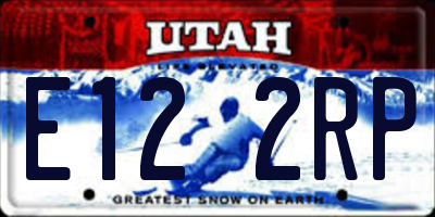 UT license plate E122RP