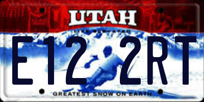 UT license plate E122RT