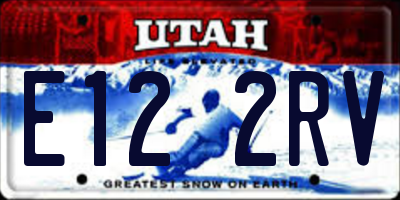 UT license plate E122RV