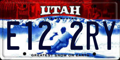 UT license plate E122RY