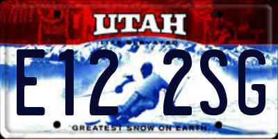 UT license plate E122SG