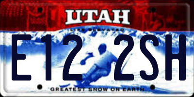 UT license plate E122SH
