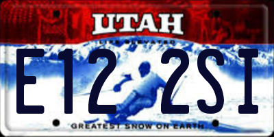 UT license plate E122SI