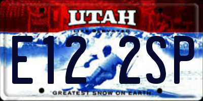UT license plate E122SP