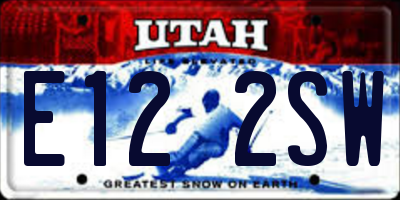 UT license plate E122SW