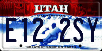 UT license plate E122SY