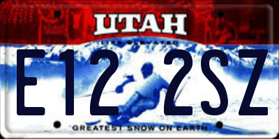 UT license plate E122SZ