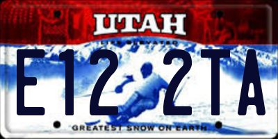 UT license plate E122TA