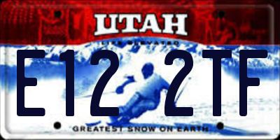 UT license plate E122TF