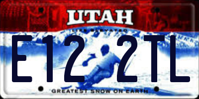 UT license plate E122TL
