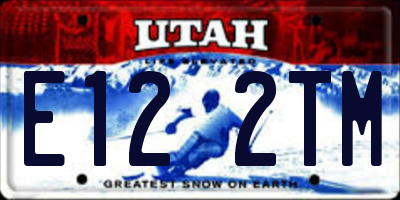 UT license plate E122TM