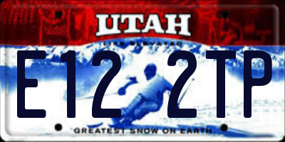 UT license plate E122TP