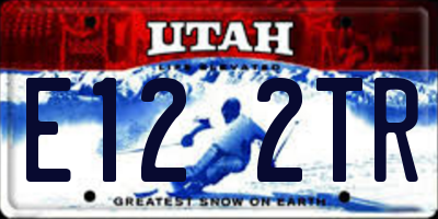 UT license plate E122TR
