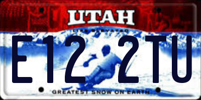 UT license plate E122TU