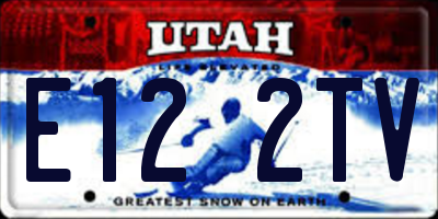 UT license plate E122TV