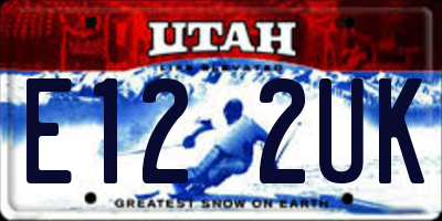 UT license plate E122UK