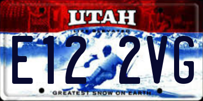 UT license plate E122VG