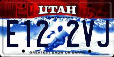 UT license plate E122VJ