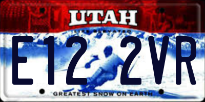 UT license plate E122VR