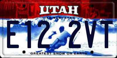 UT license plate E122VT