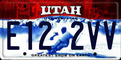 UT license plate E122VV