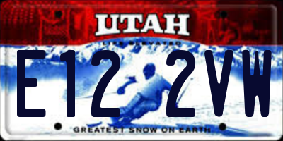 UT license plate E122VW