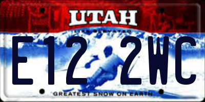 UT license plate E122WC
