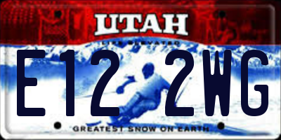 UT license plate E122WG