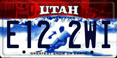 UT license plate E122WI