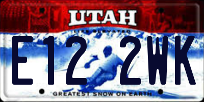 UT license plate E122WK