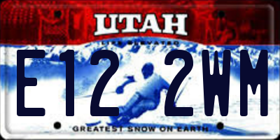 UT license plate E122WM