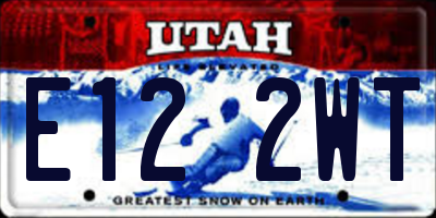 UT license plate E122WT