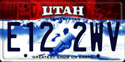 UT license plate E122WV