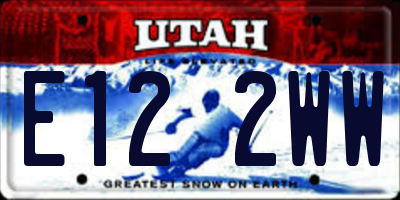 UT license plate E122WW