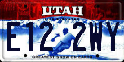 UT license plate E122WY