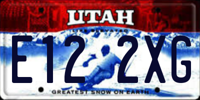 UT license plate E122XG