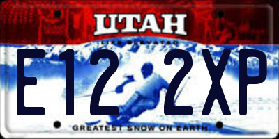 UT license plate E122XP