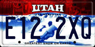 UT license plate E122XQ