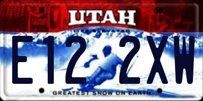UT license plate E122XW