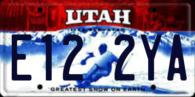 UT license plate E122YA