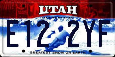 UT license plate E122YF