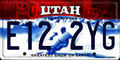 UT license plate E122YG