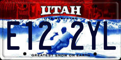 UT license plate E122YL