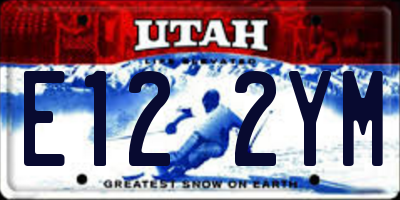 UT license plate E122YM
