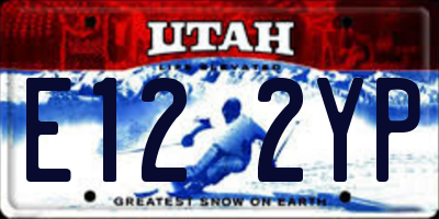 UT license plate E122YP