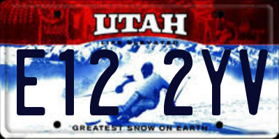 UT license plate E122YV